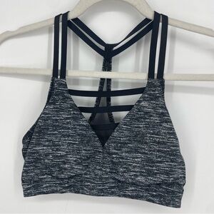 Victoria’s Secret Sport Strappy sports bra size small heathered gray black
